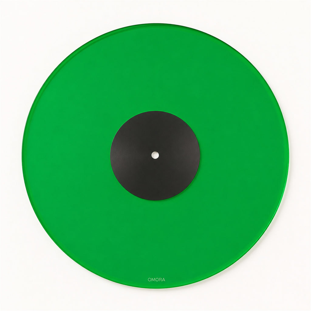 OMORA Glass Green Platter Mat shown on a clean background.