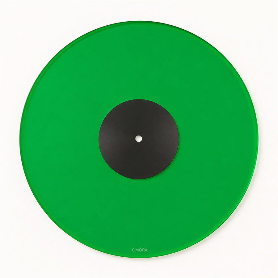 OMORA Glass Green Platter Mat shown on a clean background.
