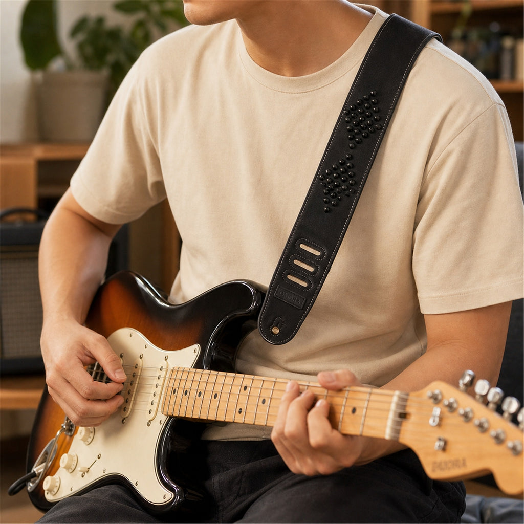 OMORA Studline Strap in a creative music setup.