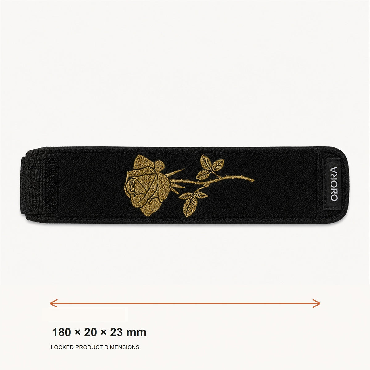 OMORA Rose String Dampener shown with its locked dimension information.